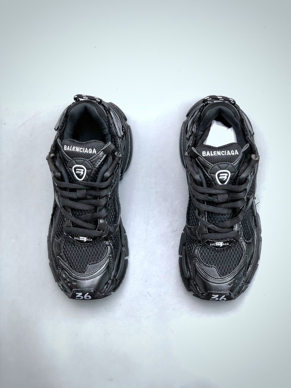 Balenciaga Runner Black Multi-Layer Sneakers - Picture 5 of 9